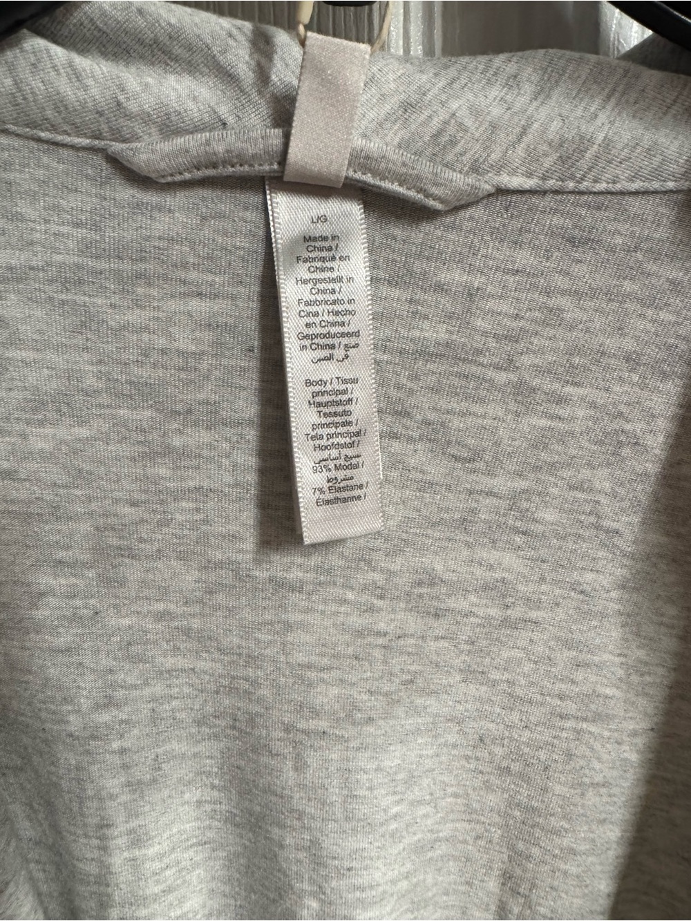 Skims Light Gray Women's Hooded Lounge Robe - Picture 5 of 5